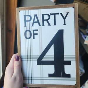 Hobby Lobby Party Of 4 Sign